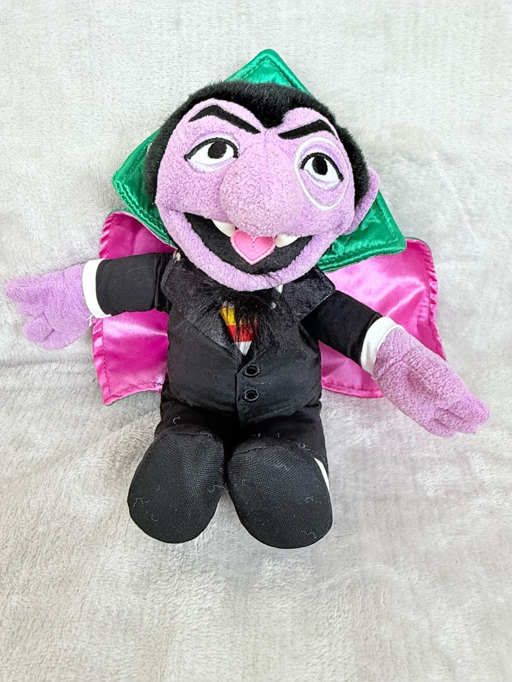 Count-Themed Purple Plush Vampire Toy with Cape